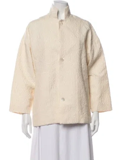 Pre-owned Eskandar Wool Patterned Jacket In Neutrals