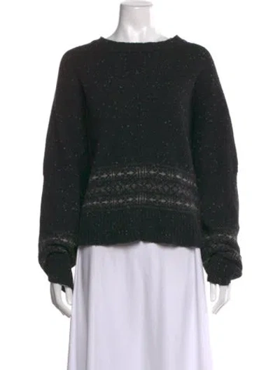 Pre-owned Eskandar Wool Patterned Sweater In Black/brown