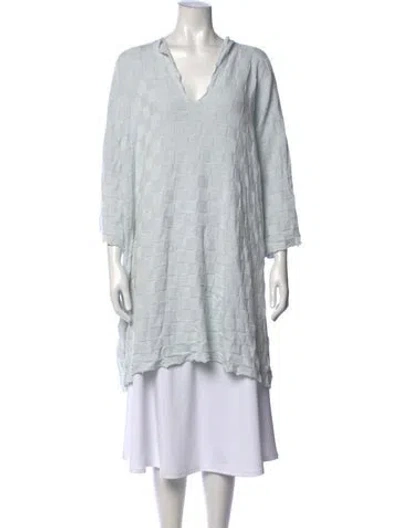 Pre-owned Eskandar Wool Patterned Sweater In Blue