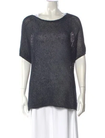 Pre-owned Eskandar Wool Scoop Neck Sweater In Blue