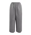 Eskandar Wool-silk-linen Japanese Trousers In Grey