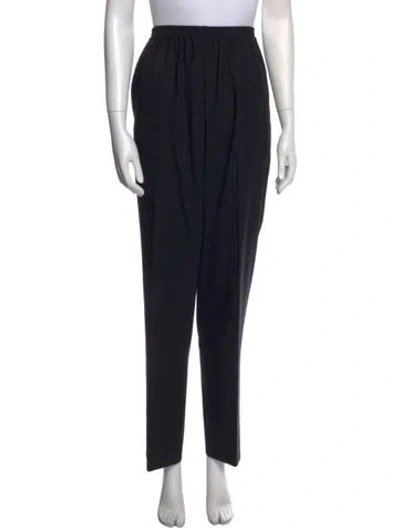 Pre-owned Eskandar Wool Skinny Leg Pants In Black