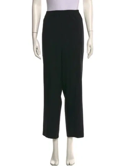 Pre-owned Eskandar Wool Straight Leg Pants In Black