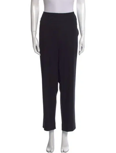 Pre-owned Eskandar Wool Straight Leg Pants In Black
