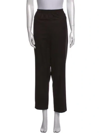 Pre-owned Eskandar Wool Straight Leg Pants In Black