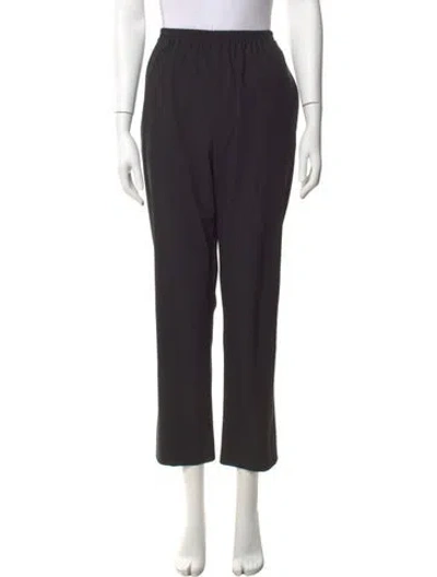 Pre-owned Eskandar Wool Straight Leg Pants In Black