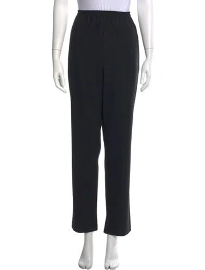 Pre-owned Eskandar Wool Straight Leg Pants In Black
