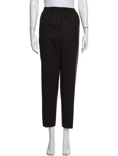 Pre-owned Eskandar Wool Straight Leg Pants In Black