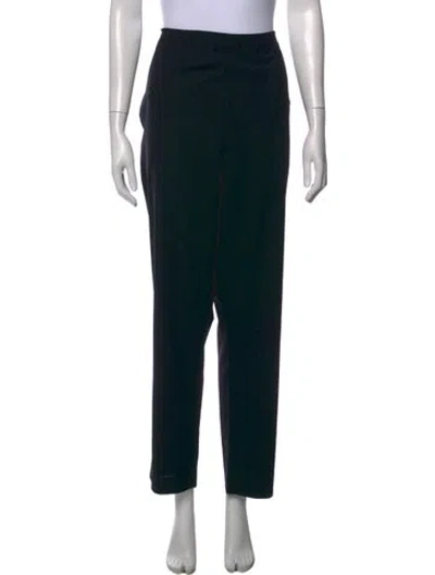 Pre-owned Eskandar Wool Straight Leg Pants In Black