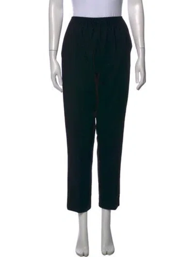Pre-owned Eskandar Wool Straight Leg Pants In Black