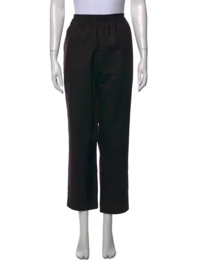 Pre-owned Eskandar Wool Straight Leg Pants In Black