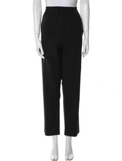 Pre-owned Eskandar Wool Straight Leg Pants In Blue