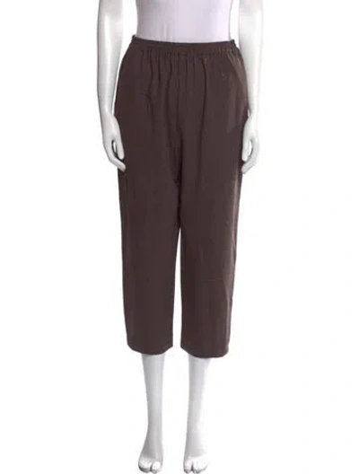 Pre-owned Eskandar Wool Straight Leg Pants In Brown