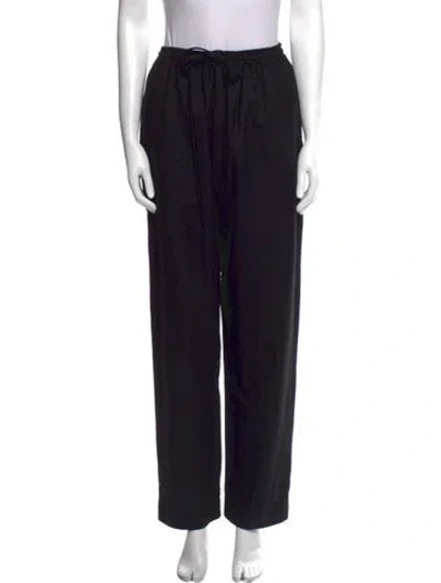 Pre-owned Eskandar Wool Straight Leg Pants In Brown