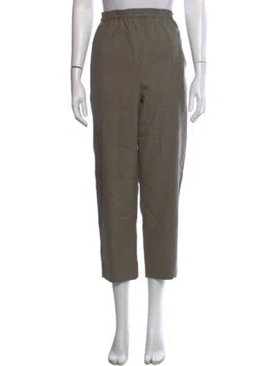 Pre-owned Eskandar Wool Straight Leg Pants In Gray