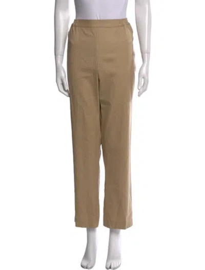 Pre-owned Eskandar Wool Straight Leg Pants In Neutral
