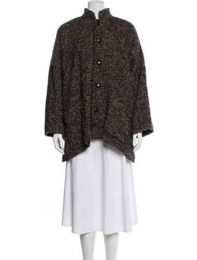 Pre-owned Eskandar Wool Tweed Pattern Jacket In Brown