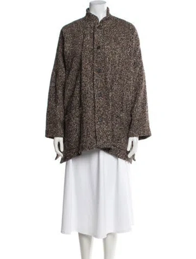 Pre-owned Eskandar Wool Tweed Pattern Jacket In Neutral