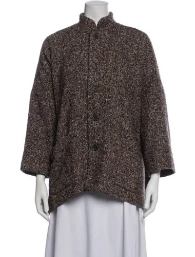 Pre-owned Eskandar Wool Tweed Pattern Jacket In Neutrals