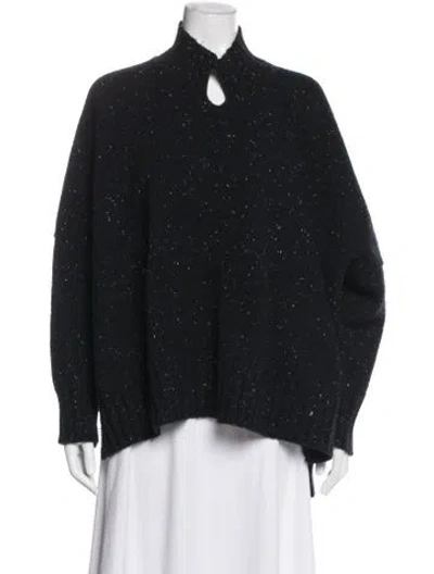 Pre-owned Eskandar Wool Tweed Pattern Sweater In Blue