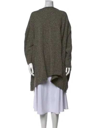 Pre-owned Eskandar Wool Tweed Pattern Sweater In Grey