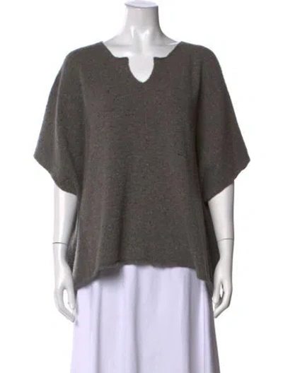 Pre-owned Eskandar Wool Tweed Pattern Sweater In Grey