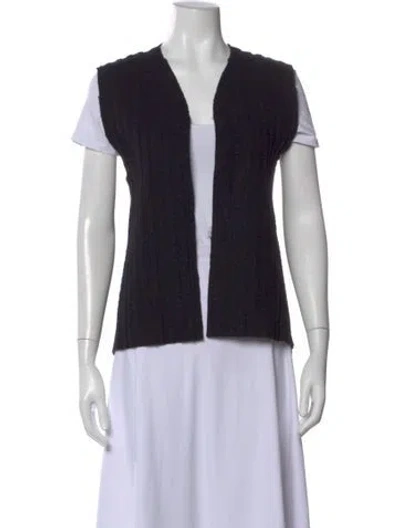 Pre-owned Eskandar Wool V-neck Sweater In Black