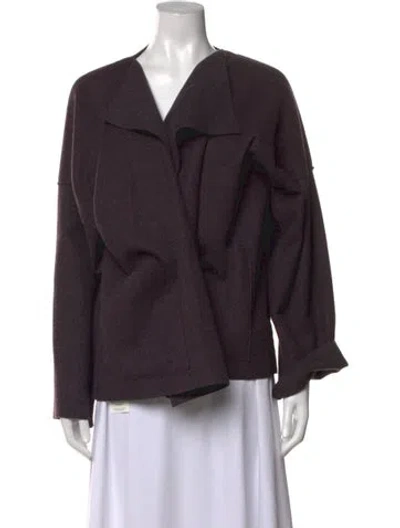 Pre-owned Eskandar Wool V-neck Sweater In Brown