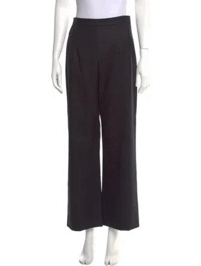 Pre-owned Eskandar Wool Wide Leg Pants In Black