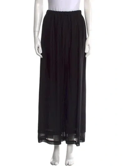 Pre-owned Eskandar Wool Wide Leg Pants In Black
