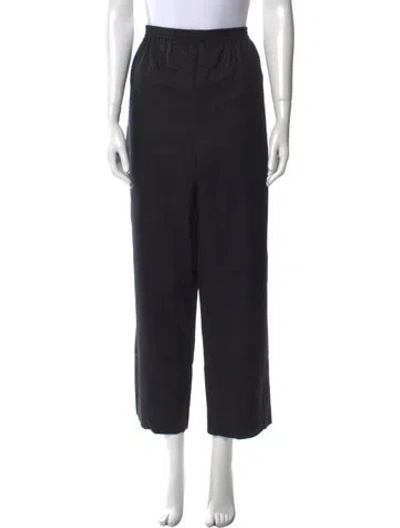 Pre-owned Eskandar Wool Wide Leg Pants In Black