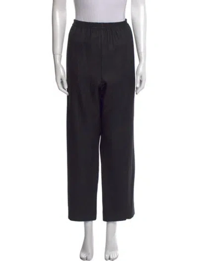 Pre-owned Eskandar Wool Wide Leg Pants In Black