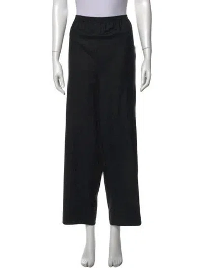 Pre-owned Eskandar Wool Wide Leg Pants In Black