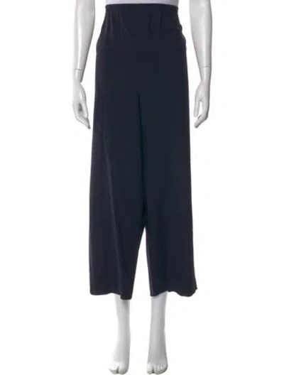 Pre-owned Eskandar Wool Wide Leg Pants In Black