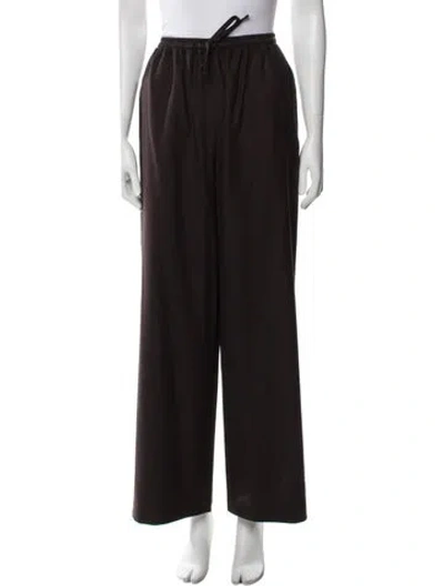 Pre-owned Eskandar Wool Wide Leg Pants In Black