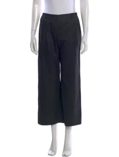 Pre-owned Eskandar Wool Wide Leg Pants In Black