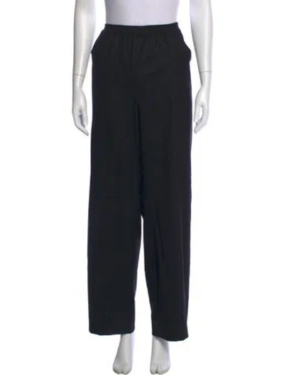Pre-owned Eskandar Wool Wide Leg Pants In Black