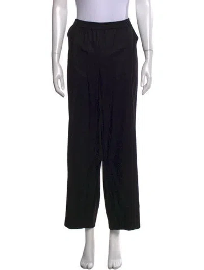 Pre-owned Eskandar Wool Wide Leg Pants In Black
