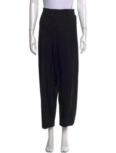 Pre-owned Eskandar Wool Wide Leg Pants In Black