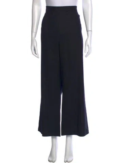 Pre-owned Eskandar Wool Wide Leg Pants In Black