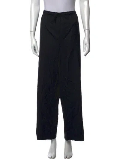 Pre-owned Eskandar Wool Wide Leg Pants In Black