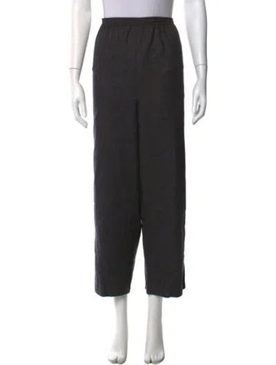 Pre-owned Eskandar Wool Wide Leg Pants In Black