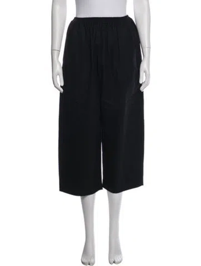 Pre-owned Eskandar Wool Wide Leg Pants In Black