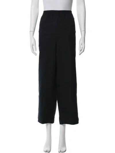 Pre-owned Eskandar Wool Wide Leg Pants In Black