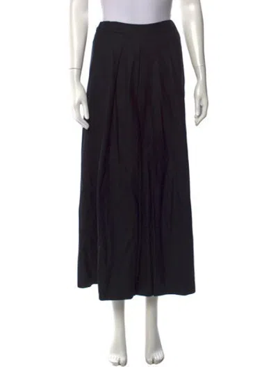 Pre-owned Eskandar Wool Wide Leg Pants In Black