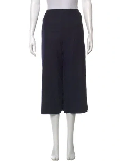Pre-owned Eskandar Wool Wide Leg Pants In Blue