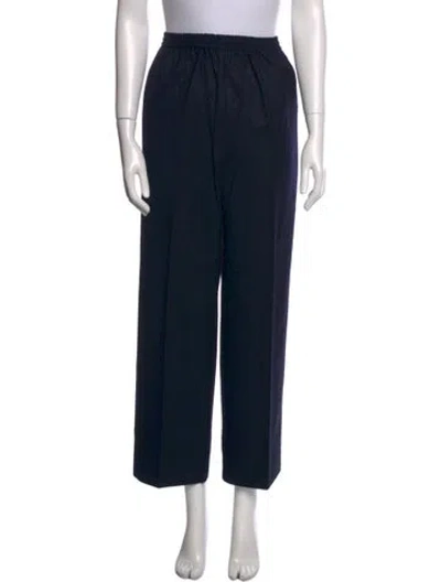 Pre-owned Eskandar Wool Wide Leg Pants In Blue