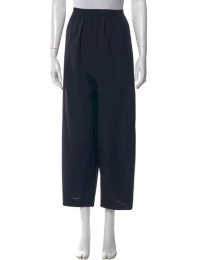Pre-owned Eskandar Wool Wide Leg Pants In Blue