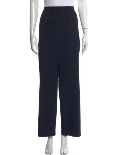 Pre-owned Eskandar Wool Wide Leg Pants In Blue