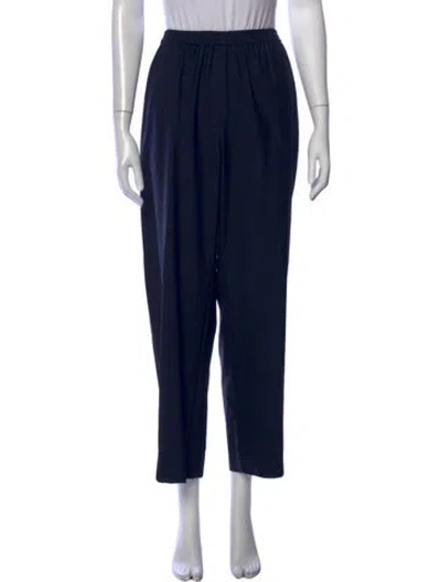 Pre-owned Eskandar Wool Wide Leg Pants In Blue